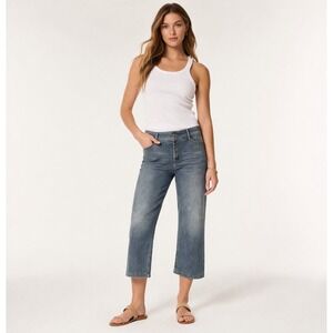 J. Crew- Women's Cropped Jeans in Washed Blue Size 12